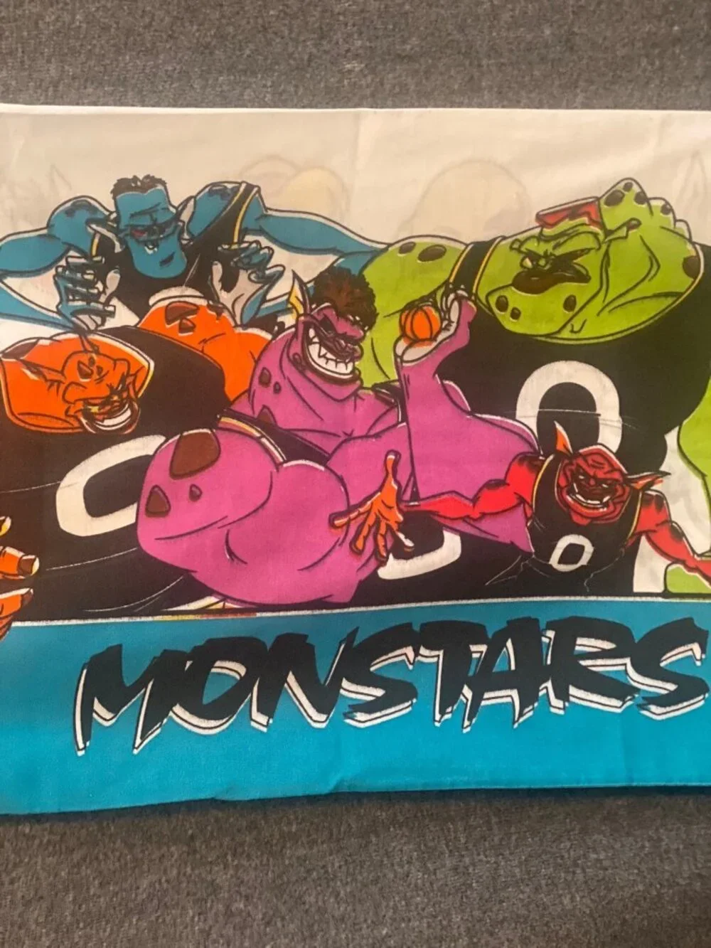 VTG Warner Bros Space Jam Standard Pillow Case Tune Squad Monsters Basketball